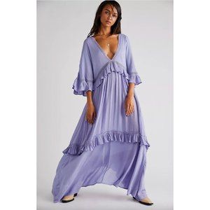 Free People Endless Summer Paradiso Maxi Dress Size Small in Violet FREE-EST